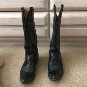 Cowboy boots real leather